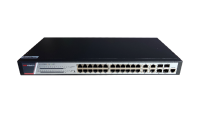 Switch 24 porturi POE Gigabit, Hikvision DS-3E2528P(B)(O-STD), Full Managed, 24  x Gigabit Poe electrical ports si 4 x Gigabit combo ports, SwitchingCapacity 336 Gbps, Packet Forwarding Rate 51 Mpps,putere POE 370 W, maxim 30W per port, Software Function: Device Maintenance, Reliability, WLAN, Port (DS-3E2528P(B))