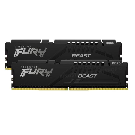 Memorie RAM Kingston DDR5 64GB 5600MHz CL40 1.25V Dual Channel Kit Fury Beast Black XMP (KF556C40BBK2-64)