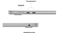 MacBook Air 15.3" Retina/Apple M4 (CPU 10- core, GPU 10- core, Neural Engine 16- core)/24GB/512GB - silver - INT KB (2025) (MC6J4RO/A)
