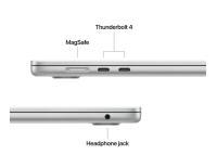 MacBook Air 15.3" Retina/Apple M4 (CPU 10- core, GPU 10- core, Neural Engine 16- core)/24GB/512GB - silver - INT KB (2025) (MC6J4RO/A)