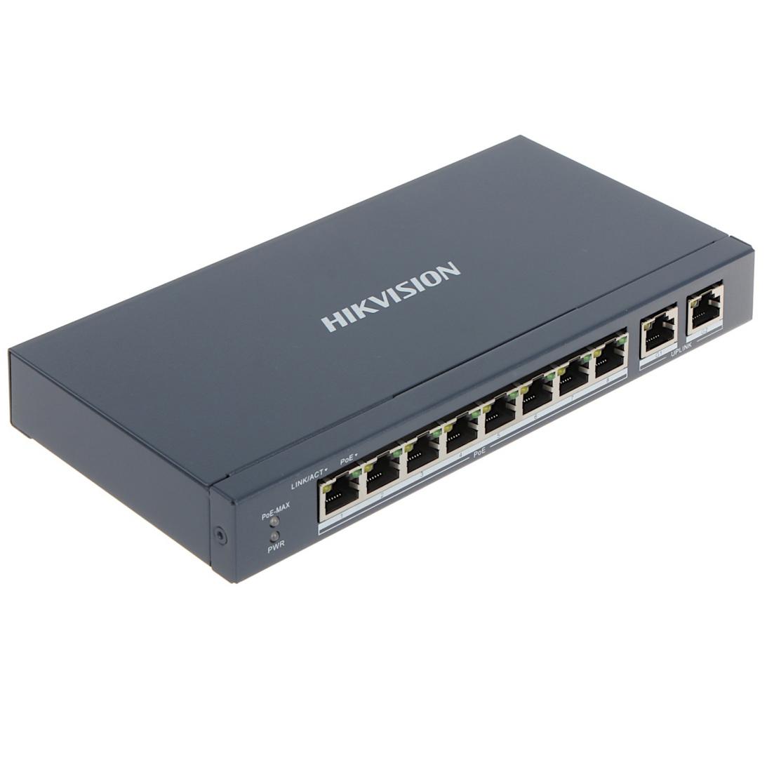 Switch Hikvision DS-3E0310P-E/M, 8-port, PoE (DS-3E0310P-E/M)