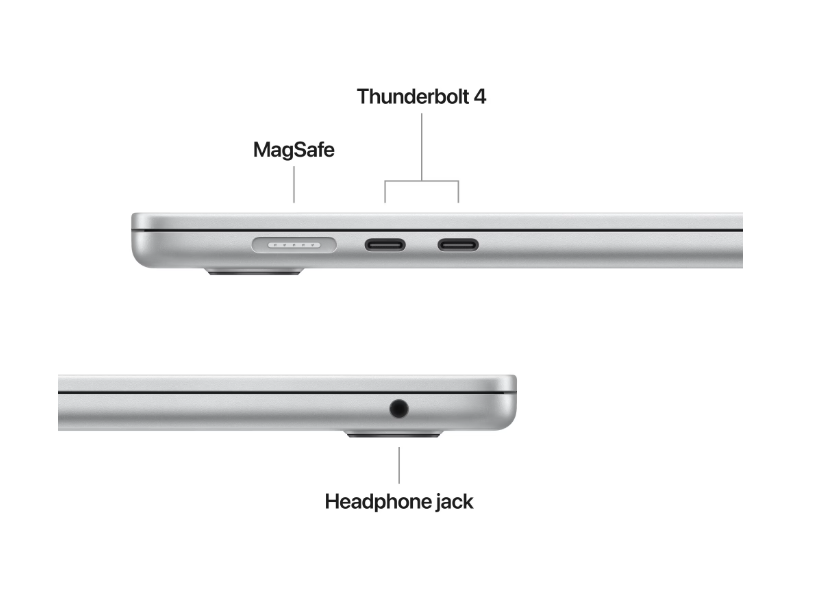 MacBook Air 15.3" Retina/Apple M4 (CPU 10- core, GPU 10- core, Neural Engine 16- core)/16GB/512GB - Silver - INT KB (2025) (MW1H3RO/A)