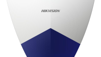 Sirene de exterior Hikvision DS-PS102X/BL, putere acustica@1 meter: 110 dBA,  PGM/BELL port, 3 tipuri de alarma: alarma de incendiu, alarma de panica, alarma de efractie, culoare alba, led albastru, IP55, alimentare: 9 to 16VDC, dimensiuni: 221x215x51mm, greutate: 475 g, temperatura de functionare (DS-PS102X/BL)