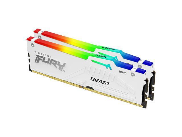 Memorei RAM Kingston DDR5 64GB 6000Mhz CL30 Dual Channel Kit 1.4V FuryBeast RGB White (KF560C30BWEAK2-64)
