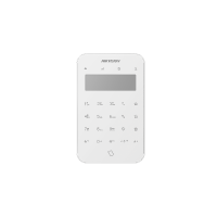 Tastatura wireless LCD AX PRO Hikvision DS-PK1-LT-WE, 868MHz two-way Tri-X wireless technology; distanta comunicare RF : 1200min camp deschis; Stay/away arming, disarming, alarm clearing for anumite zone sau pentru toate zonele; One-Push fire alarm, panic alarm, and medical alarm (Silent/Audible (DS-PK1-LT-WE)