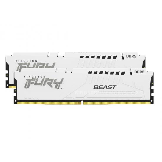 Memorie RAM Kingston DDR5 32GB 6800Mhz CL34 1.4V Dual Channel Kit Fury Beast White EXPO (KF568C34BWEK2-32)