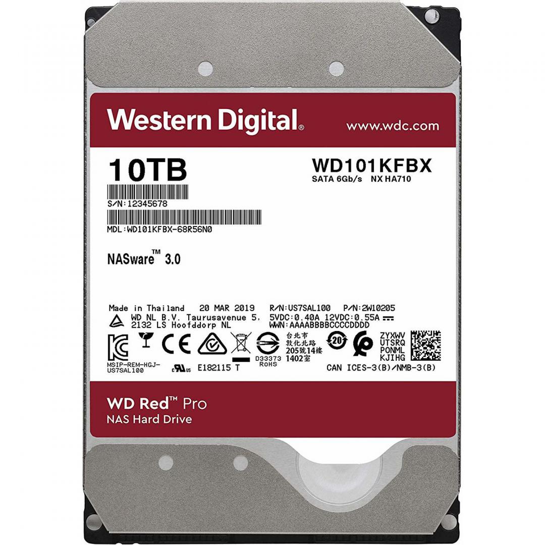 HDD WD Red Pro 10TB SATA-III 7200RPM 256MB (WD102KFBX)