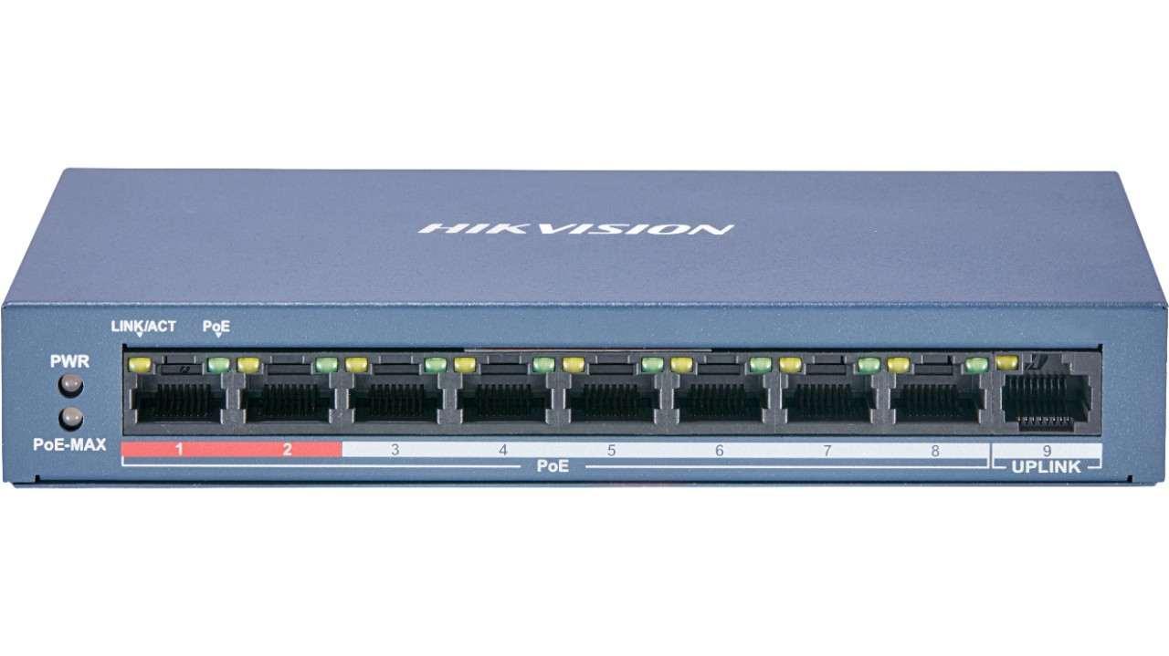 Switch Hikvision DS-3E0109P-E©, 8-port, PoE (DS-3E0109P-E(C))