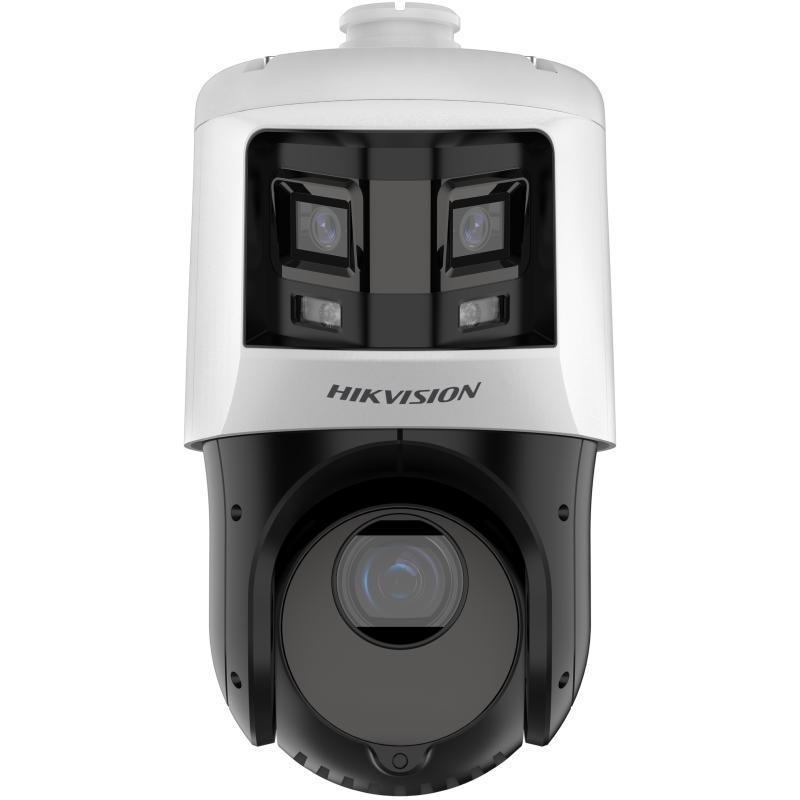 Camera de supraveghere IP TandemVu 6+4MP 25X Colorful & IR Panoramic & PTZ Hikvision DS-2SE4C425MWG-E/26(F0), lentila bullet fixa: 2.8mm; lentila PTZ varifocala: 4.8-120mm, iluminare min bullet: 0.0005 Lux @ (F1.0, AGC ON), 0 Lux cu lumina alba: 30m, iluminare min PTZ: Color: 0.005 Lux @ (F1.6, AGC (DS-2SE4C425MWG-E/26(F0))
