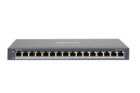 Switch PoE Hikvision DS-3E0516P-O: 8 × 1 Gigabit PoE port,8 × 1 Gigabit RJ45 port, PoE: Ports 1 to 8 maxim 30W, buget PoE 110W, tensiune alimentare 54 V DC, 2.22 A, dimensiuni: 286.0 mm × 103.35 mm × 27.8 mm, greutate: 1.418kg, montare pe birou sau perete. (DS-3E0516P-O)