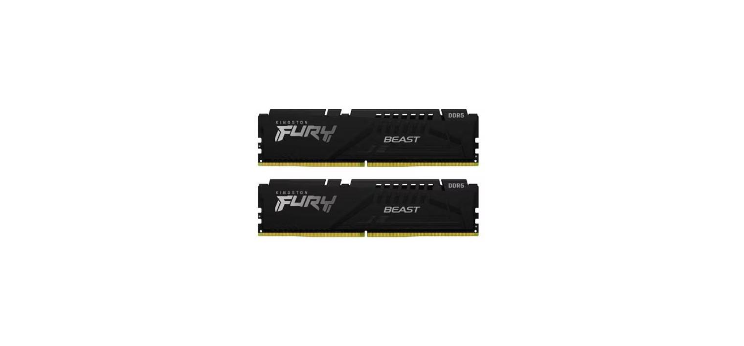 Memorie RAM Kingston DDR5 64GB 6000MHz CL36 1.35V Dual Channel Kit Fury Beast Black EXPO (KF560C36BBEK2-64)