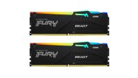 Memorie RAM Kingston DDR5 64GB 6000MHz CL36 1.35V Dual Channel Kit Fury Beast Black RGB EXPO (KF560C36BBEAK2-64)