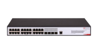 Switch Hikvision DS-3E2528-HI-24T4F: 24 × Gigabit RJ45 port,4 × Gigabit fiber optical port, capacitate: 56 Gbps, alimentare: AC：100 V～240 V AC，50/60 Hz, dimensiuni: 440.00 mm × 160.00 mm × 43.60 m, greutate: 2.1kg, instalare: rack. (DS-3E2528-HI-24T4F)