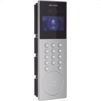 Videointerfon de exterior IP cu recunoastere faciala Hikvision DS- KD9203-E6, recunoaste pana la 5000 imagini faciale, 25000 carduri,10000 utilizatori, deschidere faciala (suporta anti-spoofing) si card, distanta recunoastere faciala 2metri, configurare remote via web, ecran 4.3-inch color LCD, (DS-KD9203-E6)