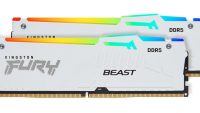 Memorie RAM Kingston DDR5 32GB 6400Mhz CL32 1.4V Dual Channel Kit Fury Beast White RGB XMP (KF564C32BWAK2-32)