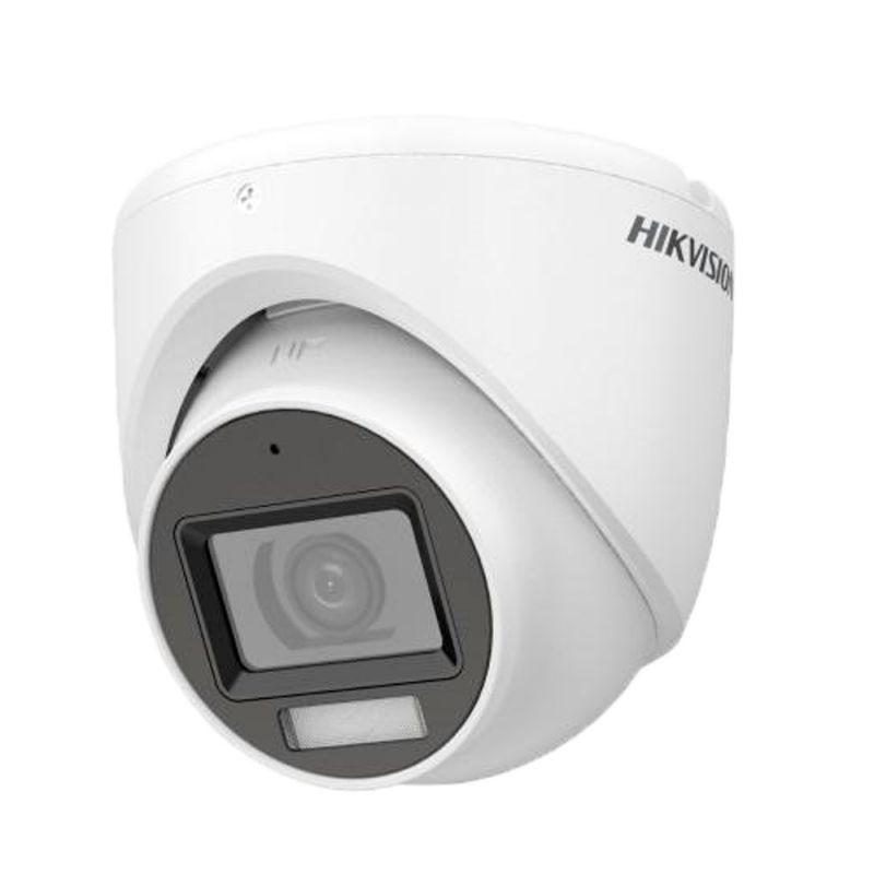 Camera Hikvision Turret Smart Hybrid Light ColorVu DS-2CE76D0T- LMFS(2.8MM);2MP; Senzor:2 MP CMOS; Rezolutie: 1920 (H) × 1080 (V); Iluminare: 0.01 Lux @ (F1.6, AGC ON), 0 Lux with IR, White Light;IR; Lentila: 2.8mm,horizontal FOV: 101°, vertical FOV: 56°, diagonal FOV: 118°;IR 20M,White Light 20M (DS-2CE76D0T-LMFS(2.8MM))