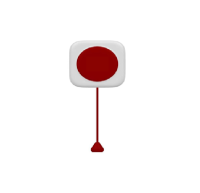 Buton de apel pat pacient Hikvision DS-KHS3100, instalare pe perete, lungime sfoara: 60cm, putere de alimentare: 9 - 24 VDC, dimensiuni: 86.4mm×86.4mm×19mm, temperatura de functionare: -10°C - 55°C. (DS-KHS3100)