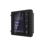 Modul de afisare pentru videointerfon modular Hikvision DS-KD-DIS; ecran LCD 3.5 inch, rezolutie 320x480P; 4 butoane de operare; memorie pentru 500 de contacte; apelare din lista de contacte; deschidere usa cu Pin cu ajutorul modului de tastatura( nu este inclus); montare aplicata sau ingropata (DS-KD-DIS)
