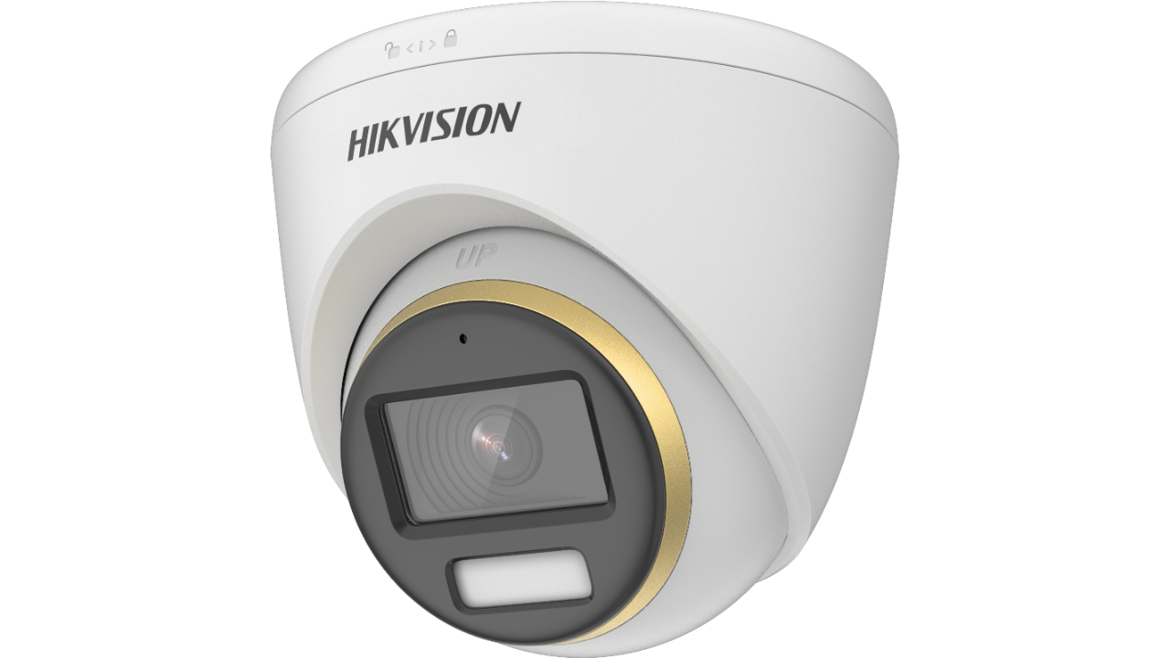 Camera de supraveghere Hikvision Turbo HD turret DS-2CE72DF3T-FS(3.6mm) (O-STD); 2MP, Color Vu - imagini color pe timp de noapte, mirofon audio incorporat, Aperture F1.0, Color Vu - imagini color pe timp de noapte, mirofon audio incorporat, Aperture F1.0, senzor: 2 MP CMOS, rezolutie: 1920 (H) × (DS-2CE72DF3T-FS36)