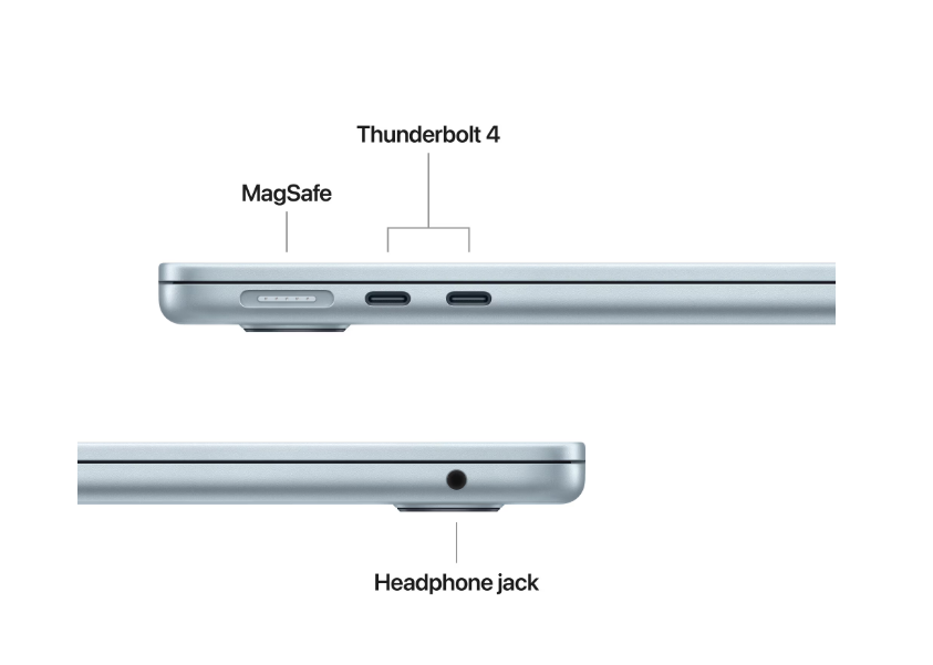 MacBook Air 13.6" Retina/Apple M4 (CPU 10-core, GPU 8-core, Neural Engine 16-core)/16GB/256GB - Sky Blue - INT KB (2025) 30W USB‑C (MC6T4RO/A)