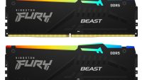 Memorie RAM Kingston FURY Beast RGB 64GB DDR5 6000MHz CL30 Dual Channel Kit (KF560C30BBAK2-64)