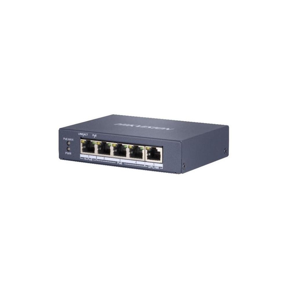 Switch Hikvision DS-3E0505HP-E, 5-port, fara management (DS-3E0505HP-E)