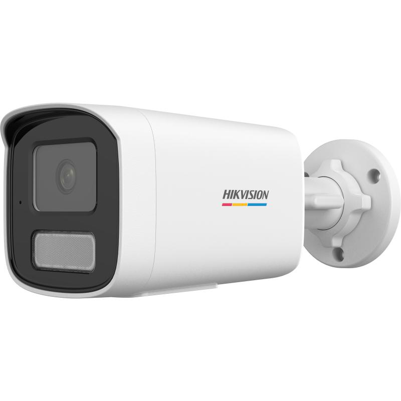 Camera de supraveghere IP Bullet 2MP ColorVu Hikvision DS-2CD1T27G2H- LIU(4MM), lentila fixa 4mm, iluminare: Color: 0.001 Lux @ (F1.0, AGC ON),B/W: 0 Lux with IR: 50m, microfon incorporat, interfata: 1 x RJ45 10 M/100 M self-adaptive Ethernet port, alarma la evenimente: Motion detection (support (DS-2CD1T27G2H-LIU(4MM))