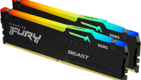 Memorie RAM Kingston64GB DDR5 6400MHz CL32 Dual Channel Kit  FURY Beast RGB (KF564C32BBAK2-64)