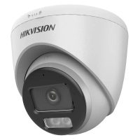 Camera de supraveghere Turret 2MP Hikvision DS-2CE72DF0T-LFS(2.8MM), lentila fixa: 2.8mm, iluminare: 0.001 Lux @ (F1.0, AGC ON), 0 Lux cu lumina alba, IR 40m, lumina alba 40m, iesire TVI/AHD/CVI/CVBS, microfon incorporat, alimentare: 12 VDC ± 25%, max. 4.2 W, protectie: IP67, dimensiuni: Ø110 mm × (DS-2CE72DF0T-LFS(2.8MM))
