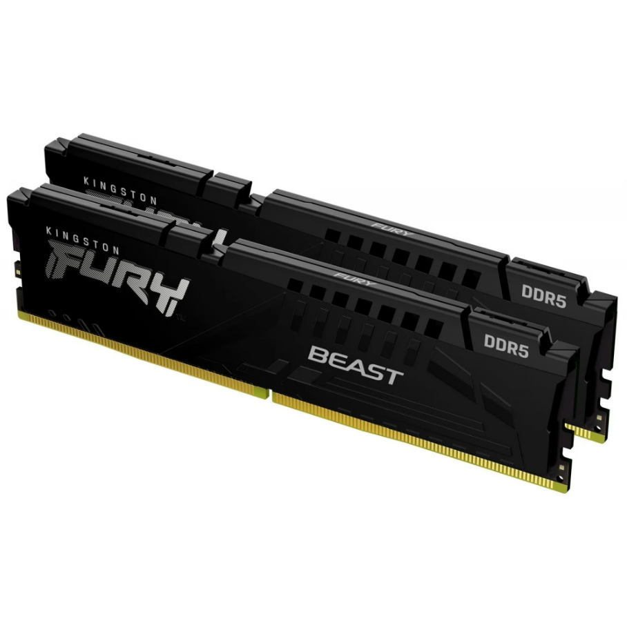 Memorie RAM Kingston 64GB DDR5 6000MHz CL30 Dual Channel Kit FURY Beast (KF560C30BBK2-64)