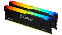 Memorie RAM Kingston DDR4 64GB 3200Mhz CL16 1.35V Dual Channel Kit Fury Beast RGB Black XMP (KF432C16BB2AK2/64)