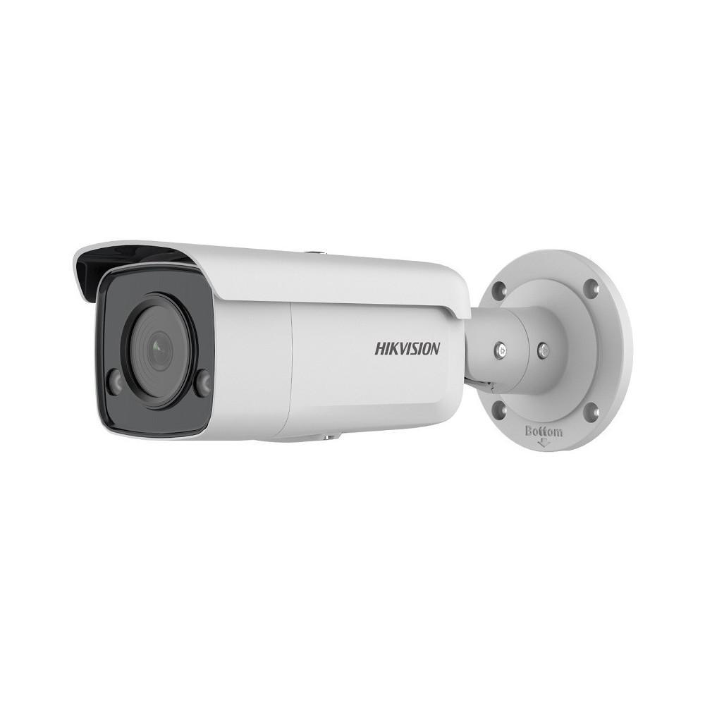 Camera supraveghere Hikvision  IP bullet DS-2CD2T87G2-L(2.8mm)C, 8MP, ColorVu - imagini color 24/7 (color si pe timp de noapte), filtrarea alarmelor false dupa corpul uman si masini, senzor: 1/1.2″ Progressive Scan CMOS, rezolutie: 3840 × 2160@25fps, iluminare: 0.0005 Lux @ (F1.0, AGC ON), 0 Lux cu (DS-2CD2T87G2-L2C)