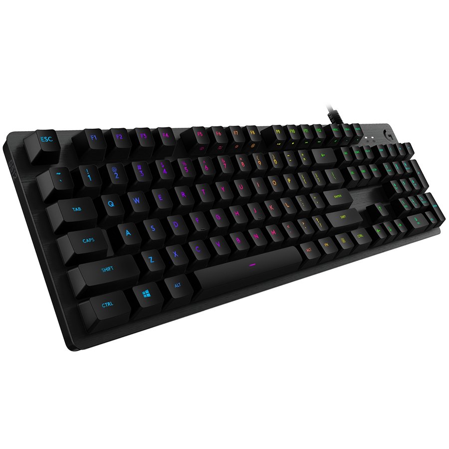 LOGITECH G512 Corded LIGHTSYNC Mechanical Gaming Keyboard - CARBON - US INT'L - USB - LINEAR (920-009370)