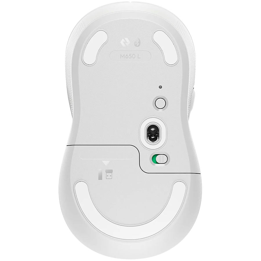 LOGITECH Signature M650 L Wireless Mouse - OFF-WHITE - BT - EMEA - M650 L (910-006238) - imagine 2