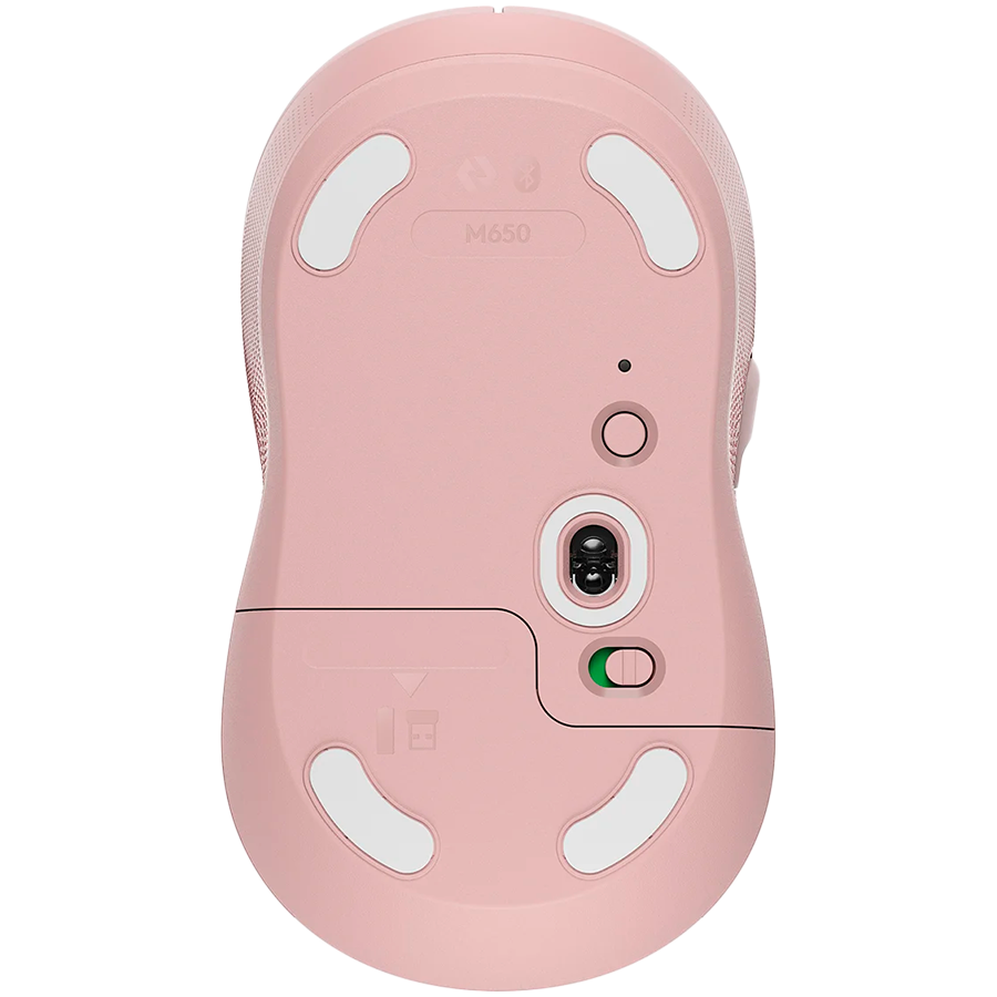 LOGITECH M650L Signature Bluetooth Mouse - ROSE (910-006237) - imagine 2