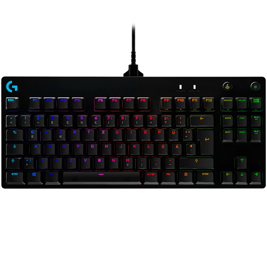 LOGITECH G PRO TKL Corded Mechanical Gaming Keyboard - BLACK - US INT'L - USB - CLICKY (920-009392)