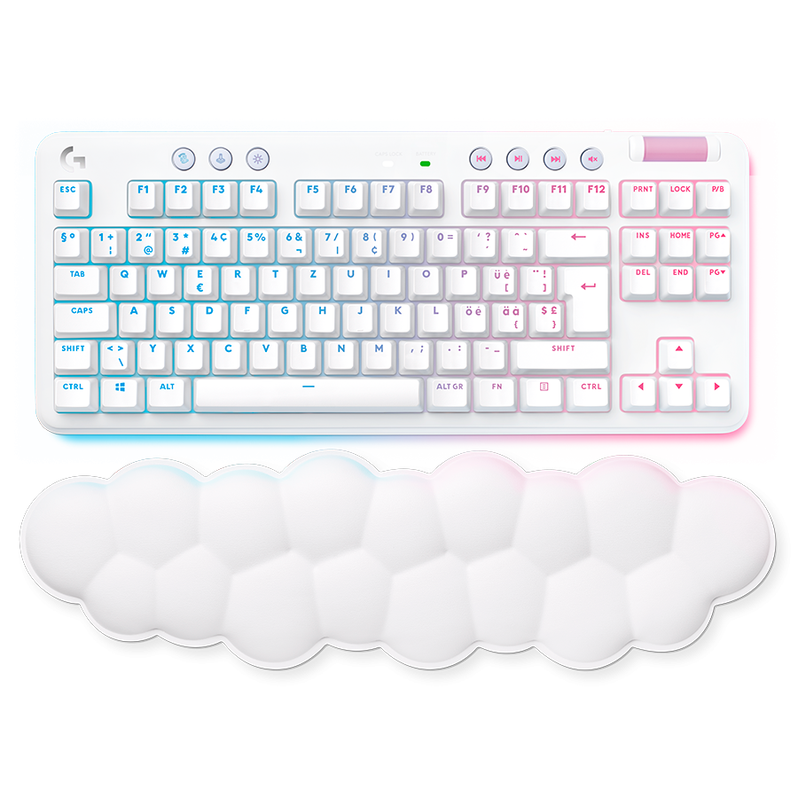 LOGITECH G715 TKL LIGHTSPEED RGB Wireless Gaming Keyboard - OFF WHITE - US INT'L - LINEAR (920-010692)