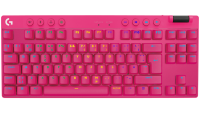 LOGITECH G PRO X TKL LIGHTSPEED Mechanical Gaming Keyboard - MAGENTA - US INT'l - TACTILE (920-012159)
