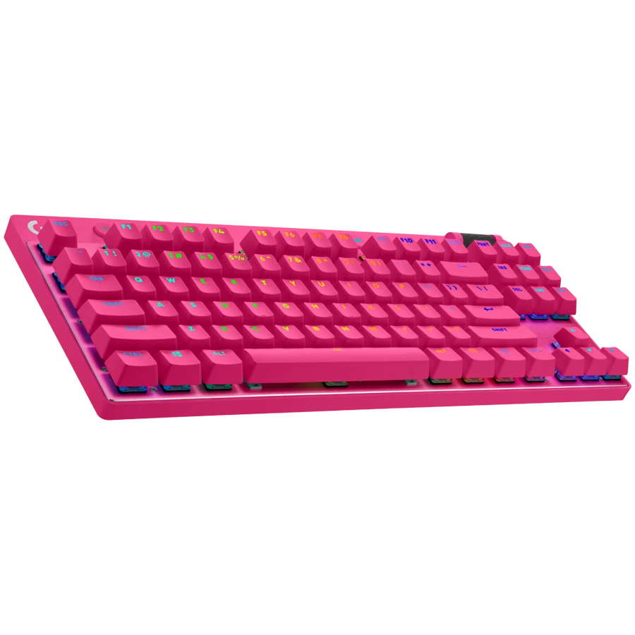 LOGITECH G PRO X TKL LIGHTSPEED Mechanical Gaming Keyboard - MAGENTA - US INT'l - TACTILE (920-012159) - imagine 2