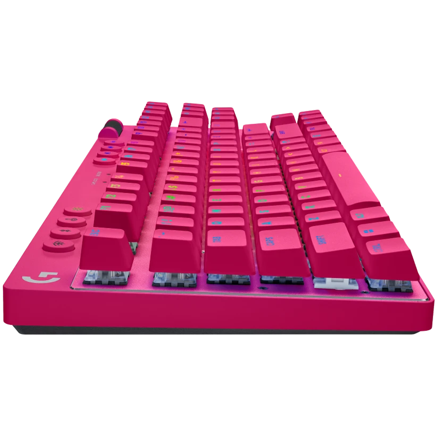 LOGITECH G PRO X TKL LIGHTSPEED Mechanical Gaming Keyboard - MAGENTA - US INT'l - TACTILE (920-012159) - imagine 3