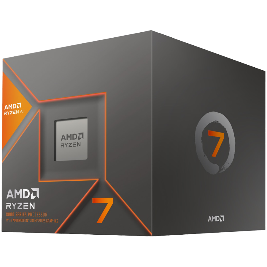 AMD CPU Desktop Ryzen 7 8C/16T 8700F (4.1GHz/5.0GHz,24MB,65W,AM5) box, with Wraith Stealth Cooler (100-100001590BOX)