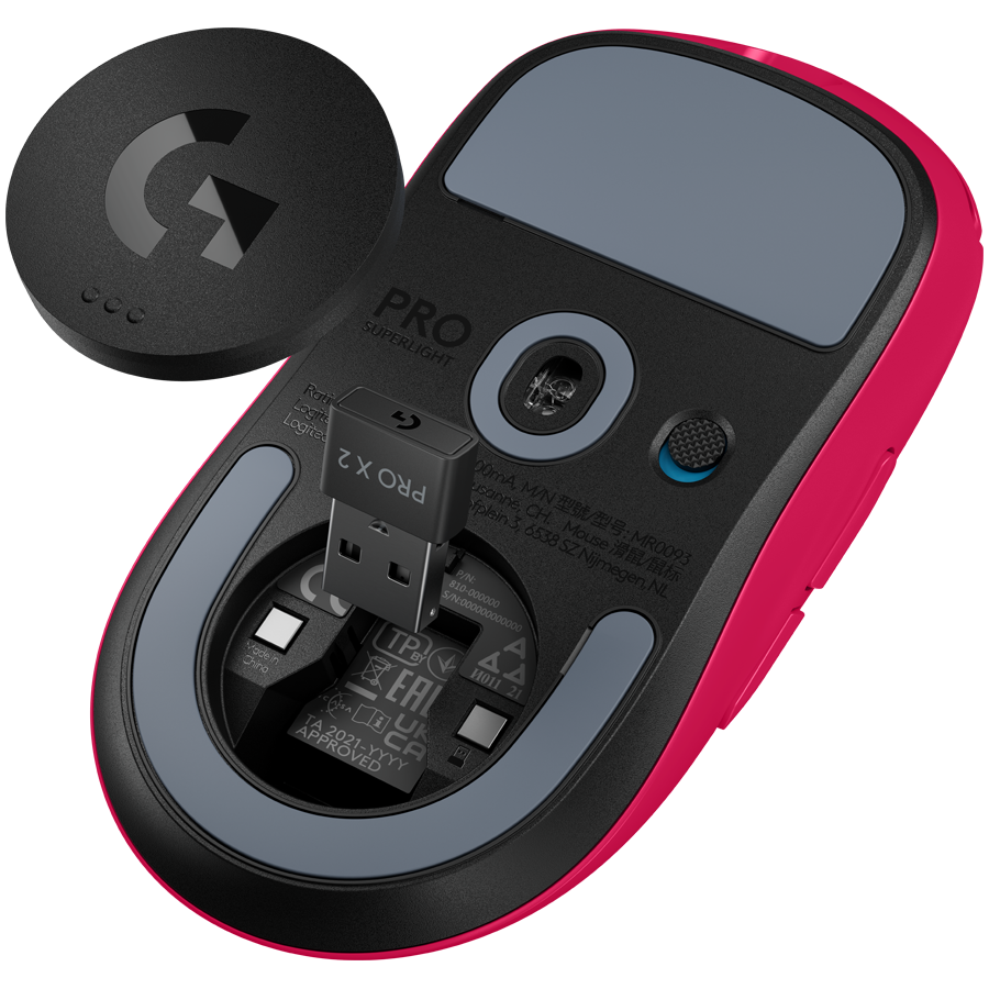 LOGITECH G PRO X SUPERLIGHT 2 LIGHTSPEED Gaming Mouse - MAGENTA (910-006797) - imagine 4