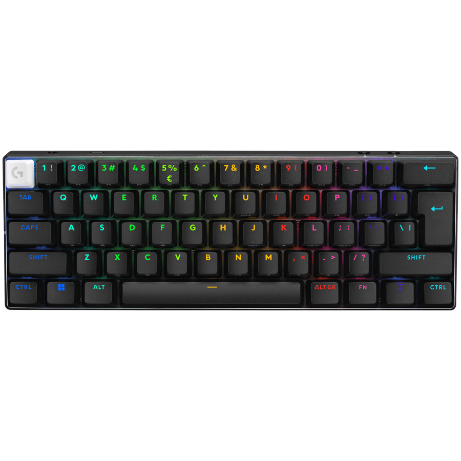 LOGITECH G PRO X 60 LIGHTSPEED Wireless Gaming Keyboard (Tactile) - BLACK - US INT'L - 2.4GHZ/BT - EMEA28-935 - TACTILE SWITCH (920-011911)