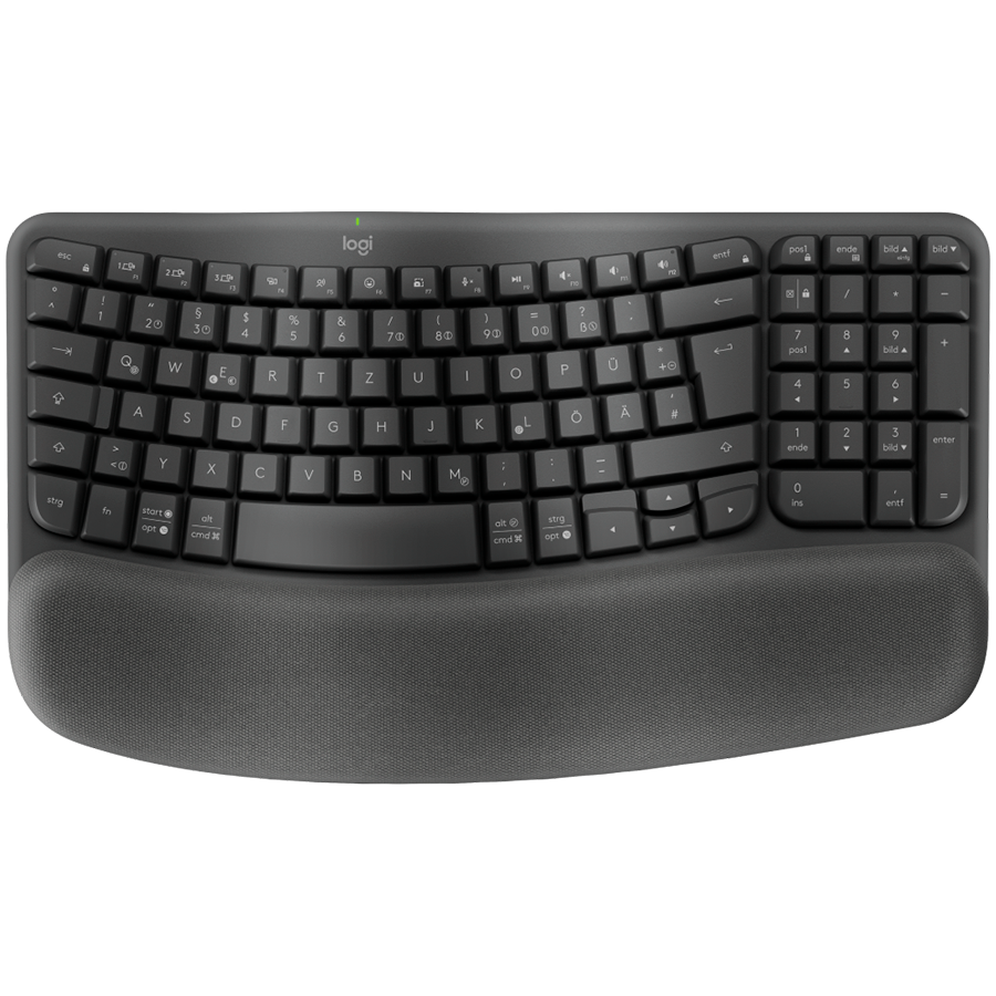 LOGITECH Wave Bluetooth ergonomic keyboard - GRAPHITE - US INT'L - B2B (920-012334)