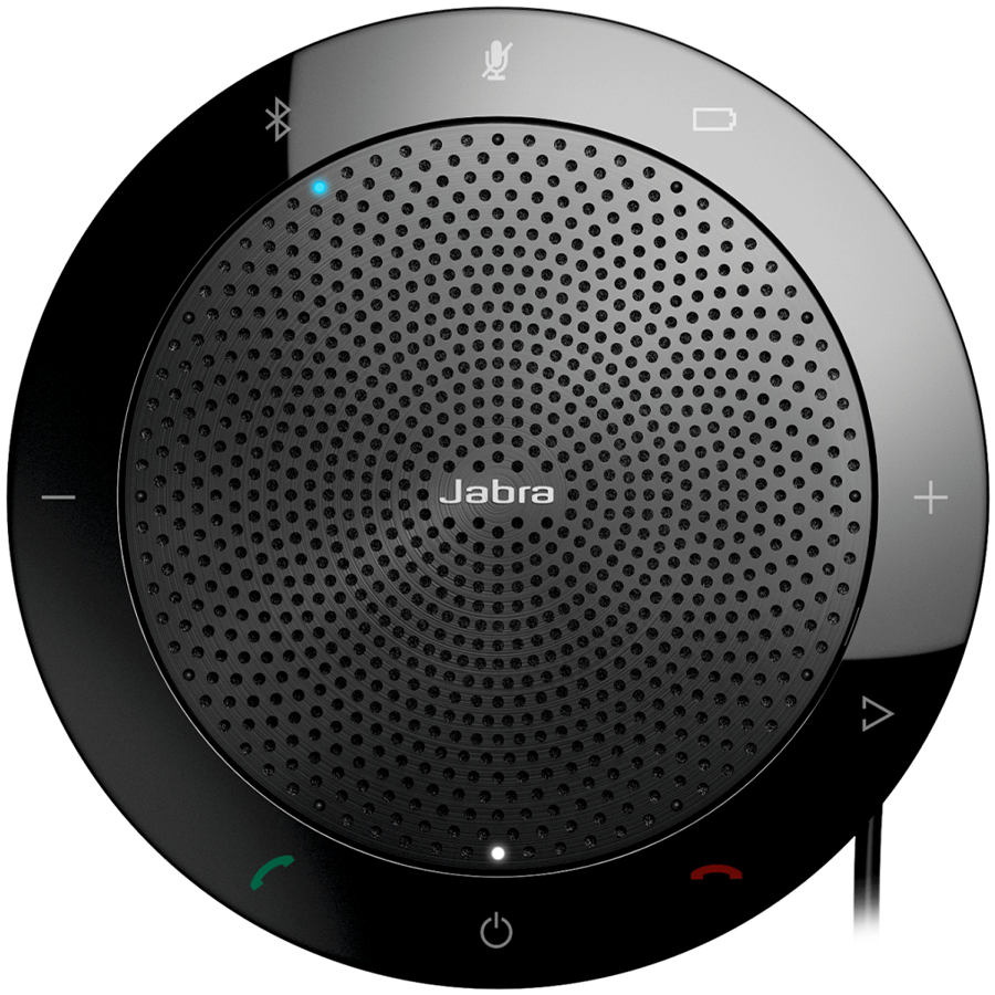 JABRA SPEAK 510 + Speakerphone for UC & BT plus Bundle LINK 370, , USB Conference solution, 360-degree-microphone, Plug&Play, mute and volume button, Wideband, Bluetooth (up to 100 meters).Version B: incl. Smart Button activated via JABRA Direct (7510-409)