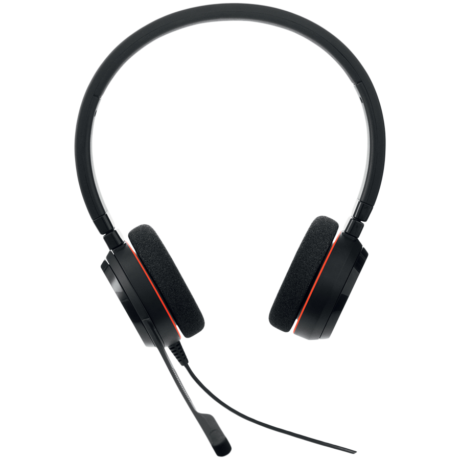 JABRA EVOLVE 20 MS Stereo USB Headband, Noise cancelling, USB connector, with mute-button and volume control on the cord, with foam ear cushion, Microsoft optimized (4999-823-109) - imagine 2