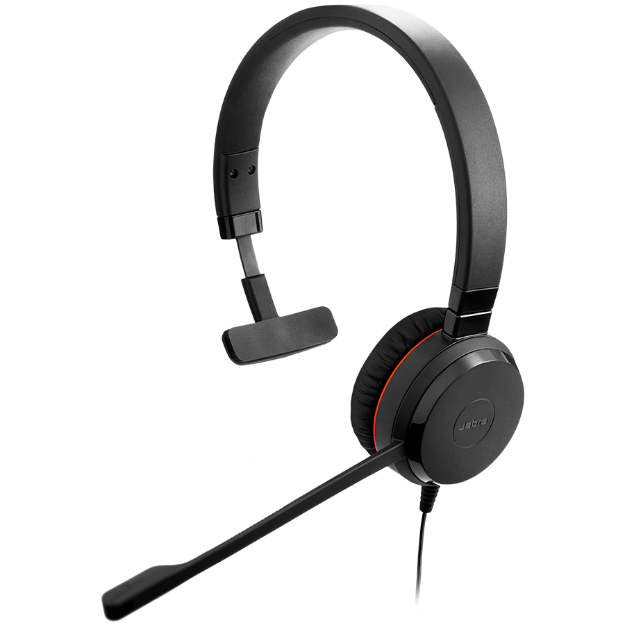 JABRA EVOLVE 20 UC Mono USB Headband, Noise cancelling, USB connector, with mute-button and volume control on the cord, with foam ear cushion (4993-829-209)