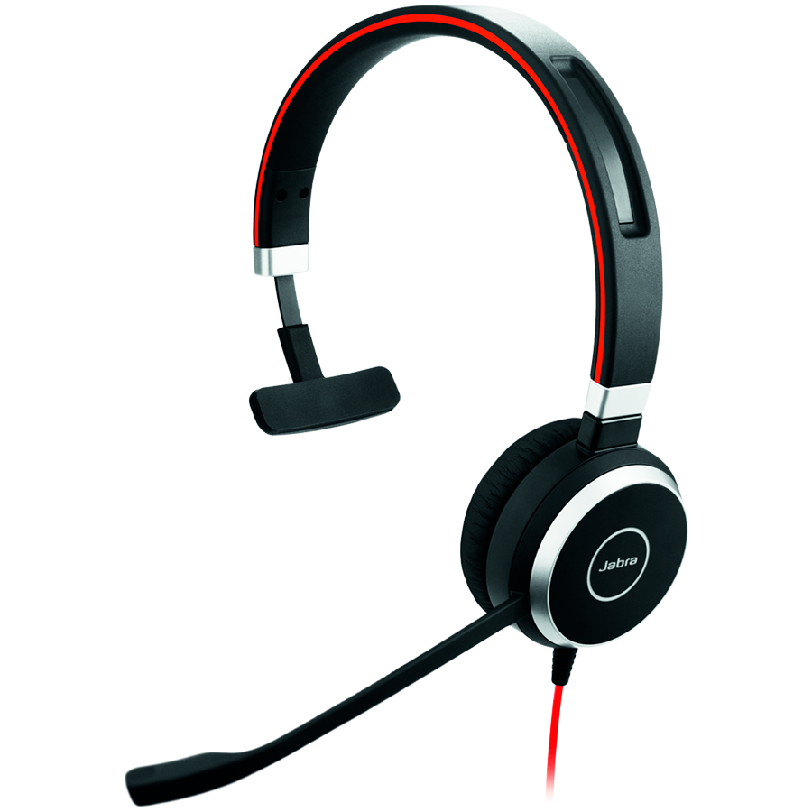 JABRA EVOLVE 40 MS Mono USB Headband, Noise cancelling, USB and 3.5 jack connectivity, with mute-button and volume control on the cord, Busylight , Discret boomarm, Microsoft optimized (6393-823-109)