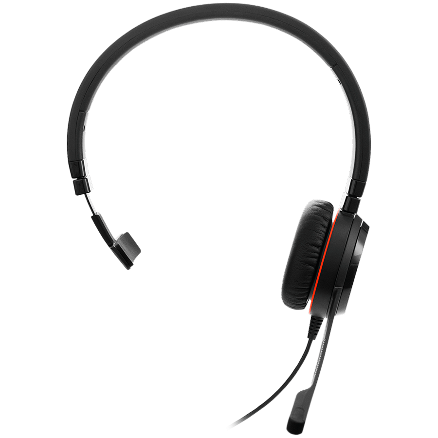 JABRA EVOLVE 20 UC Mono USB Headband Special Edition.Noise cancelling, USB connector, with mute-button and volume control on the cord, with leatherette ear cushion, Microsoft optimized (4993-829-409)