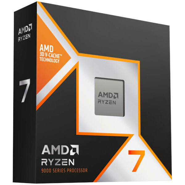 AMD CPU Desktop Ryzen 7 8/16T 9800X3D (5.2GHz,104MB,120W,AM5) box, with Radeon Graphics (100-100001084WOF)